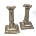 Hallmarked silver candle holders