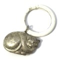 Antique silver baby rattle