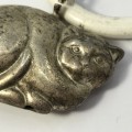 Antique silver baby rattle