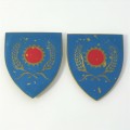 Pair of SADF maintenance unit shoulder flashes without unit numbers - Painted type