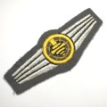 German Bundeswehr air safety control gold qualification cloth badge