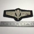 West German Bundeswehr anti aircraft silver qualification cloth badge