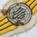 West German Air safety control silver qualification cloth badge