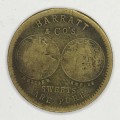 1897 Queen Victoria Barratt and Co`s sweets are pure medallion / token