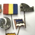 Lot of 7 tie pin badges