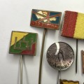 Lot of 7 tie pin badges