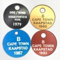 Lot of 4 Cape Town dog licenses