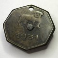 1937 Moorreesburg dog license no 82