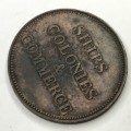 Canadian Ships Colonies and Commerce half penny token, excellent condition