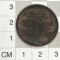 Canadian Ships Colonies and Commerce half penny token, excellent condition