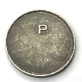 Post Office token with P on flipside