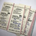 Lot of 17 postal order counterfoils form the 1960s