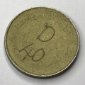 General Post Office 10 cent token - Number D 40