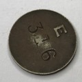 General Post Office Silver 3d Tickey Token - number E316