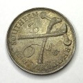 1935 Southern Rhodesia sixpence, Uncirculated