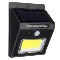 COB Solar Power PIR Motion Sensor Wall Light - Pack Of 2