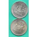 1969 SET OF SIVER R1 COINS SUID AFRIKA SOUTH AFRICA