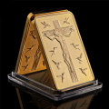 Jesus 10 Commandments 1oz gold clad bar + Servant of Christ 1oz gold plated in box