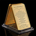 Jesus 10 Commandments 1oz gold clad bar + Servant of Christ 1oz gold plated in box