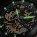 Skeleton automatic mechanical luminous watch gold net **LOCAL STOCK**