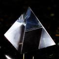 60mm Polished Borosilicate Glass Crystal Pyramid  Paperweight Ornament **LOCAL STOCK**