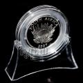 45mm coin capsule with clear size 28mm insert with display stand **LOCAL STOCK**