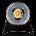 45mm coin capsule with clear size 21mm insert with display stand **LOCAL STOCK**