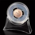 45mm coin capsule with clear size 24mm insert with display stand **LOCAL STOCK**