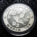 South Africa Silver 1oz R2 Proof 1994 SOCCER WORLD CUP
