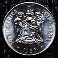 1980 South Africa 50c Uncirculated nickel