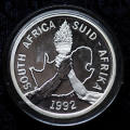 1992 South Africa Silver 1oz R2 Proof 1992 Barcelona Olympics