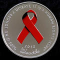 2012 Norway Silver 1 oz Medallion - Mandela Red Ribbon