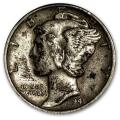 1941 USA Mercury One Dime Silver