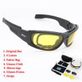 Daisy C6 Military Tactical Windproof Airsoft Bullet Resistant Polarized Sports Sunglasses 4 in 1