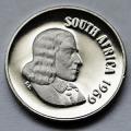 1969 South Africa 10c English proof nickel