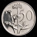 1984 South Africa 50c Uncirculated nickel