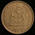 1983 South Africa circulated bronze 1c