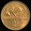 1986 South Africa 2c circulated nickel