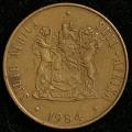 1984 South Africa 2c circulated nickel