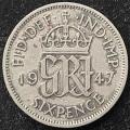 1947  United Kingdom King George VI 6p