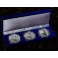 Britannia Queen Elizabeth II and King Charles III coin 1oz .999 silver coin set in blue velvet box