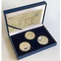 2010 FIFA Joseph Seth Blatter Silver Signature Set Blue Box contains 100.88g total sterling silver