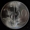 1968 South Africa 50c English uncirculated nickel