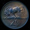 1968 South Africa 2c English Uncirculated nickel