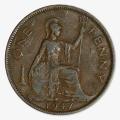 1947 United Kingdom 1d penny George VI with `IND:IMP`