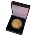 Thinking of you 40mm gold plated medallion in black box