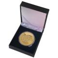 Thinking of you 40mm gold plated medallion in black box