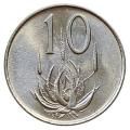 1967 South Africa 10c Afrikaans uncirculated nickel