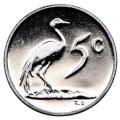 1974 South Africa 5c proof nickel