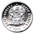 1974 South Africa 5c proof nickel